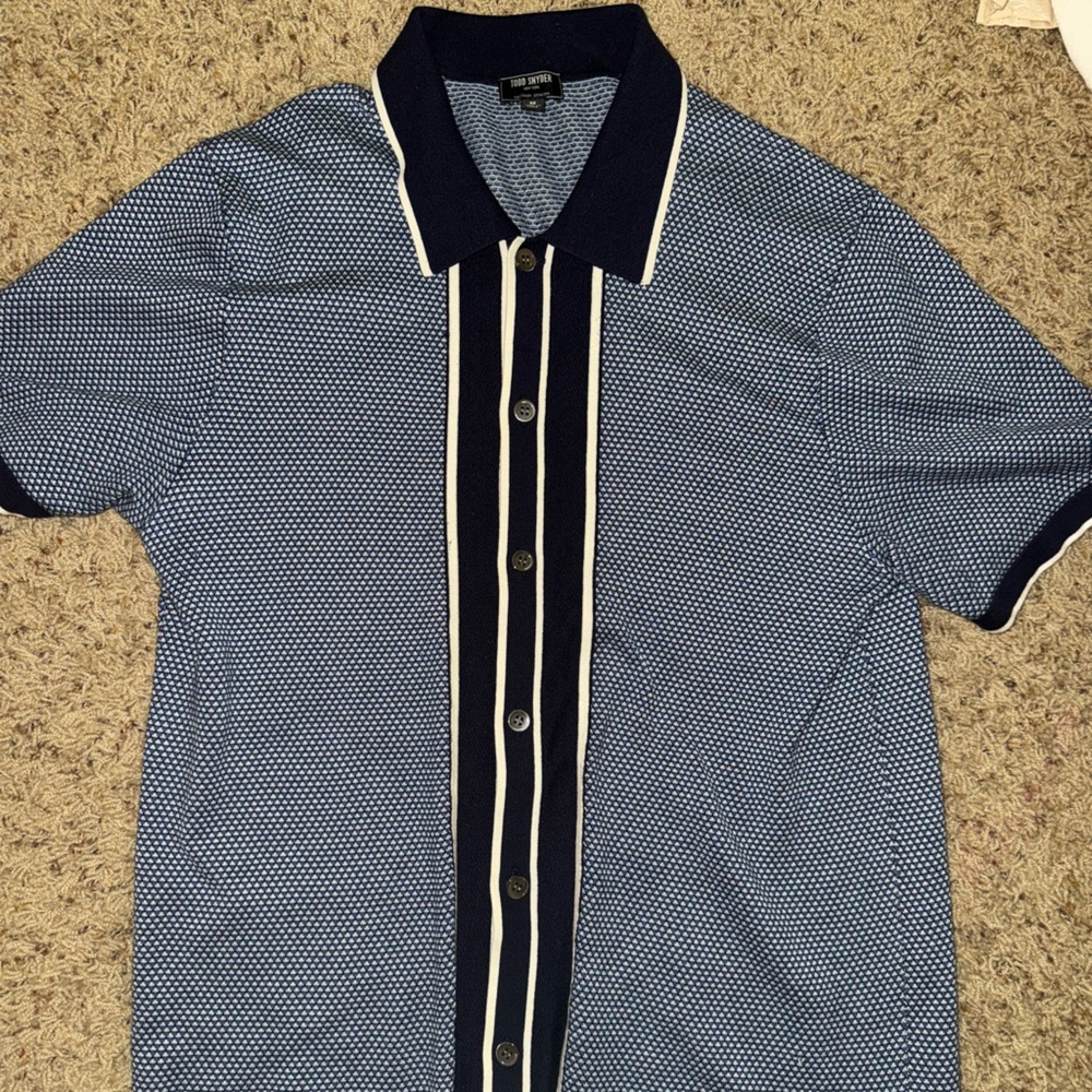 Todd Snyder dark blue button up